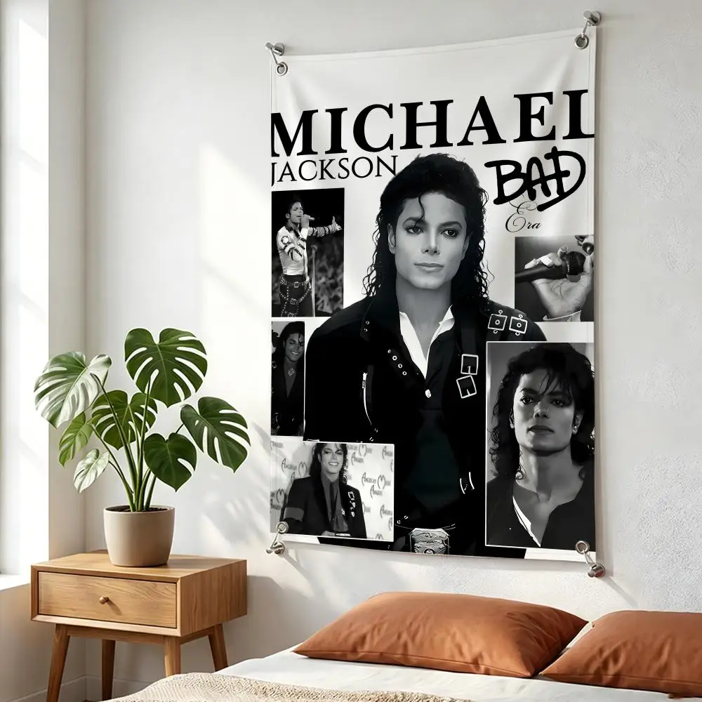 Music M-Michael J-Jackson Flags Garden Flag, 4 Grommets, Waterproof, Wrinkle Resistant, Durable, Easy Install, Yard Decor