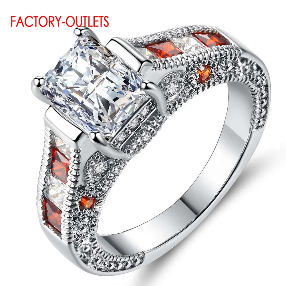 

Fast Delivery Fashion Female Jewelry New Style Genuine 925 Sterling Silver Color Wedding Rings For Women Girls Drop Shipping