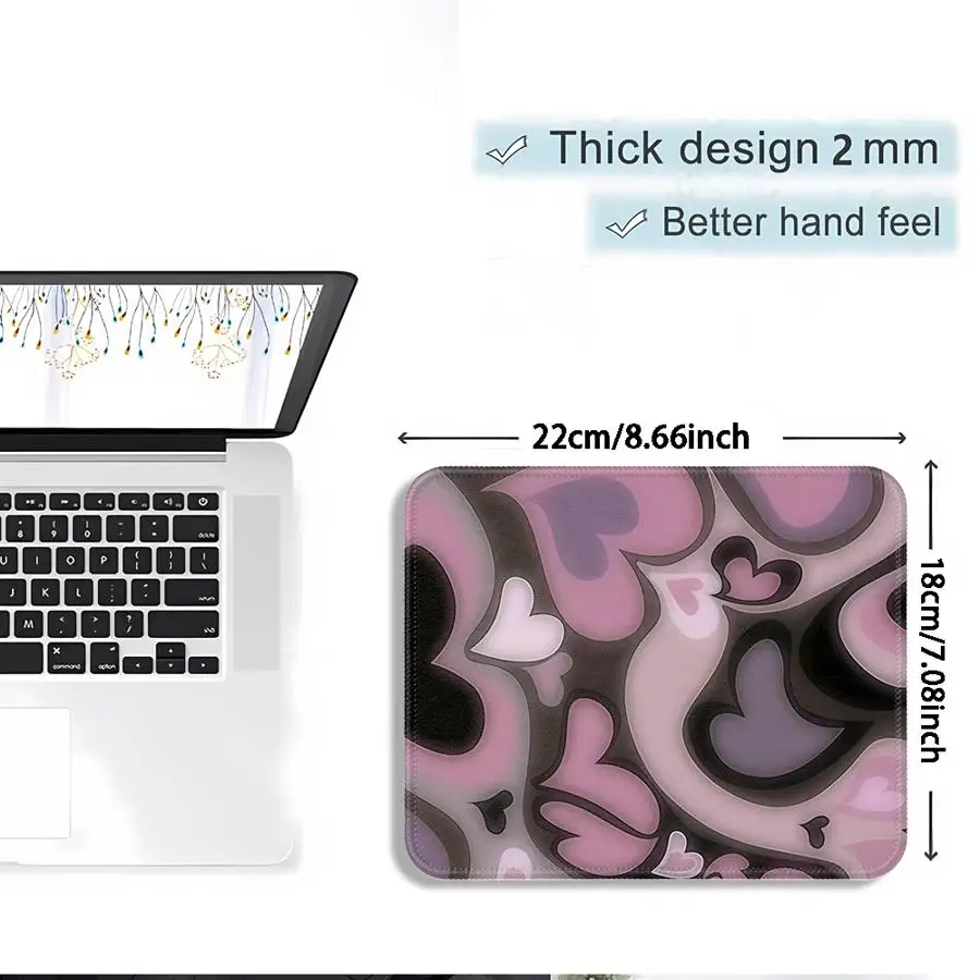 Waterproof Mouse Pad Keyboard Mouse Pad Game Console Pad office Pad Desk accessories Computer Laptop Pad Colorful Pink Heart