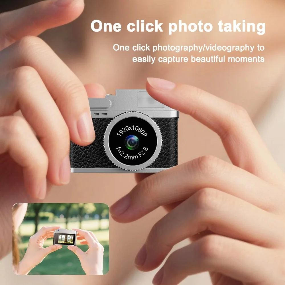 1080P كاميرا رقمية صغيرة جيب مسجل فيديو مع شاشة IPS 0.96 بوصة كاميرا محمولة ريترو للسفر التصوير اليومي #6