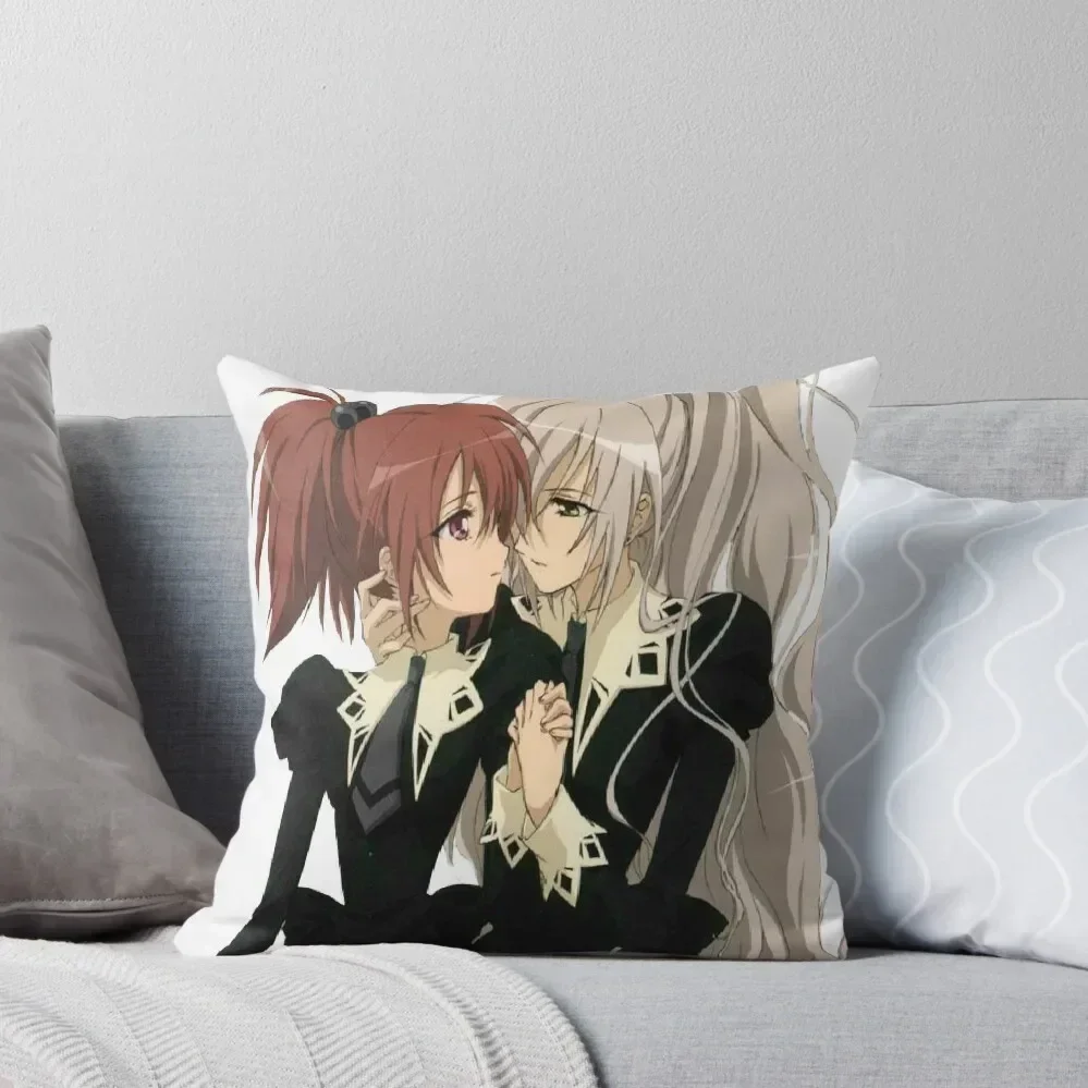 

Strawberry Panic! (Aoi Nagisa and Hanazono Shizuma) Throw Pillow Couch Pillows Custom Cushion Photo Pillows Aesthetic pillow