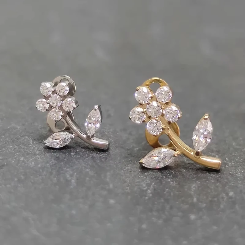Titanium Helix Piercing Microdermal Studs, Dermal Anchor
