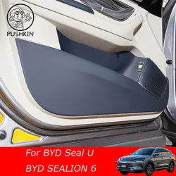 Autodeur Anti Kick Pad Lederen Bescherming Film Voor BYD Seal U Sealion 6 Lied Plus 2024 Protector Stickers Trim auto Accessoires
