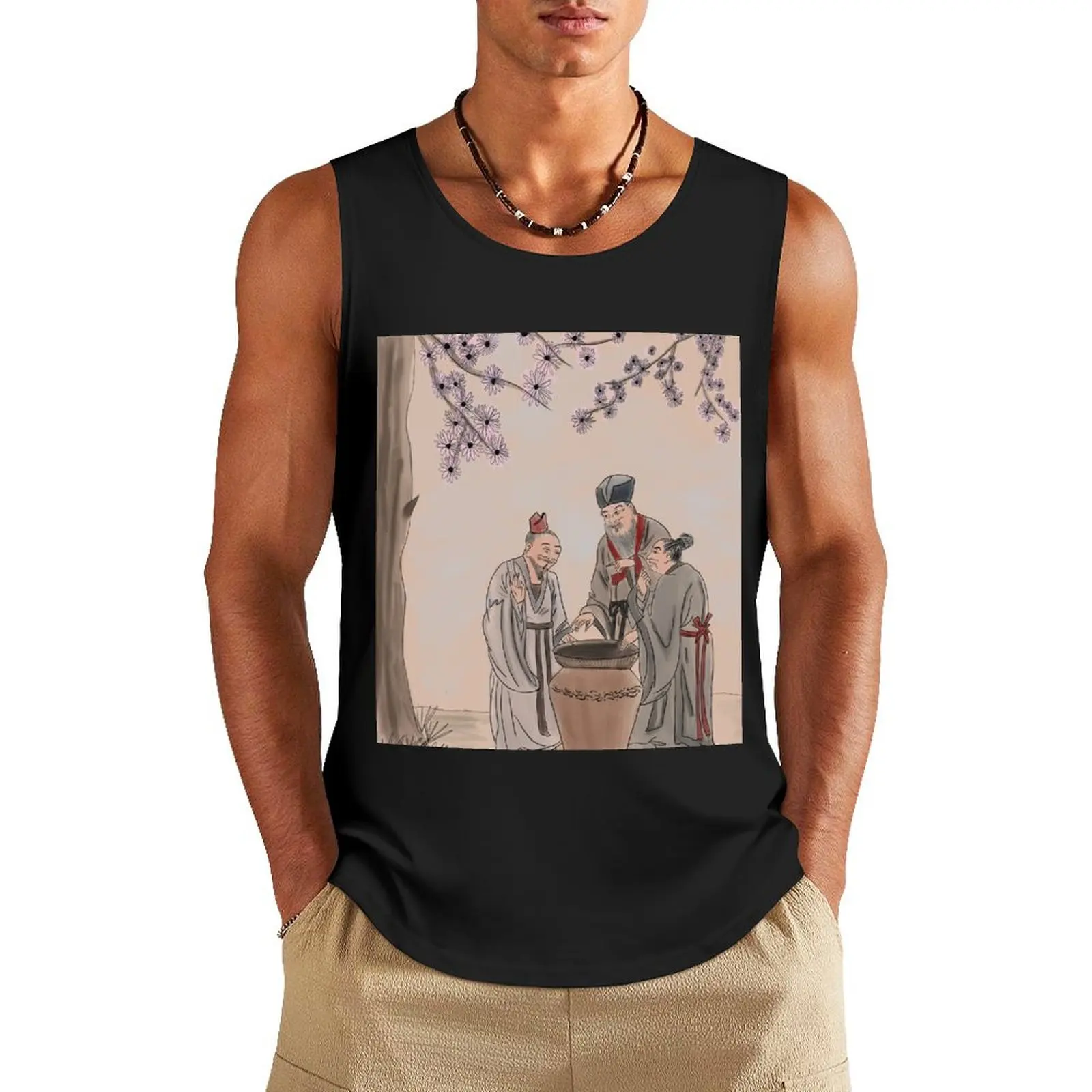 

Three Vinegar Tasters Tank Top quick-drying t-shirt Man summer clothes gym clothes man