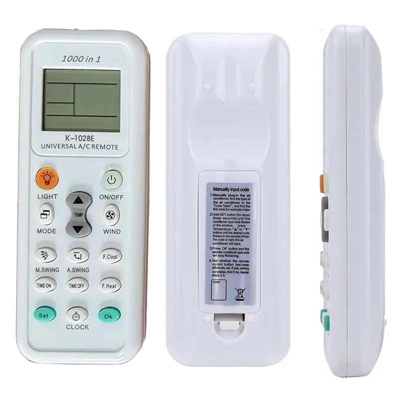 K-1028E 1000 In 1 Universal Air Conditioner A/C Remote Control For Haier Geli Hitachi Panasonic Sharp Gree Midea Fujitsu Guqiao