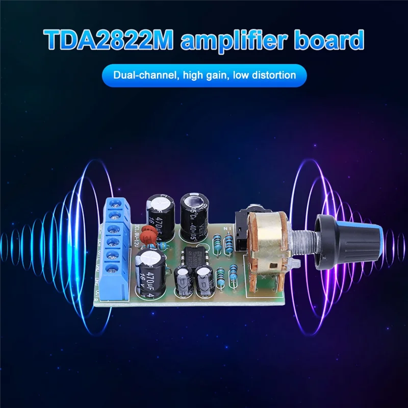 【MUST-HAVE】Stereo Audio Amplifier TDA2822M 2.0 Channel DC Power Amplifier Board DC 1.8-12V Portable Radio Module