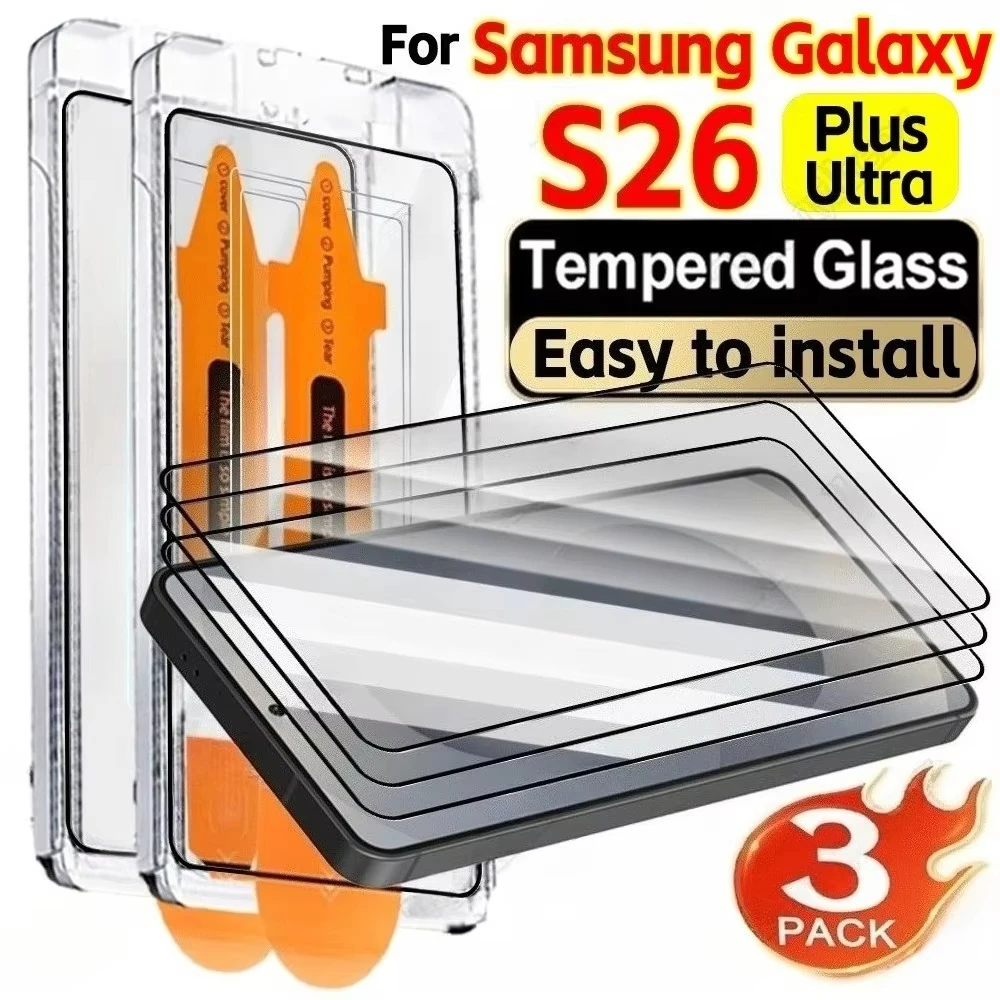 

1-3 шт. Защитные стекла для Samsung Galaxy S26 Ultra, S26 Plus, S26 Edge с установкой в один клик и поддержкой разблокировки по отпечатку пальца