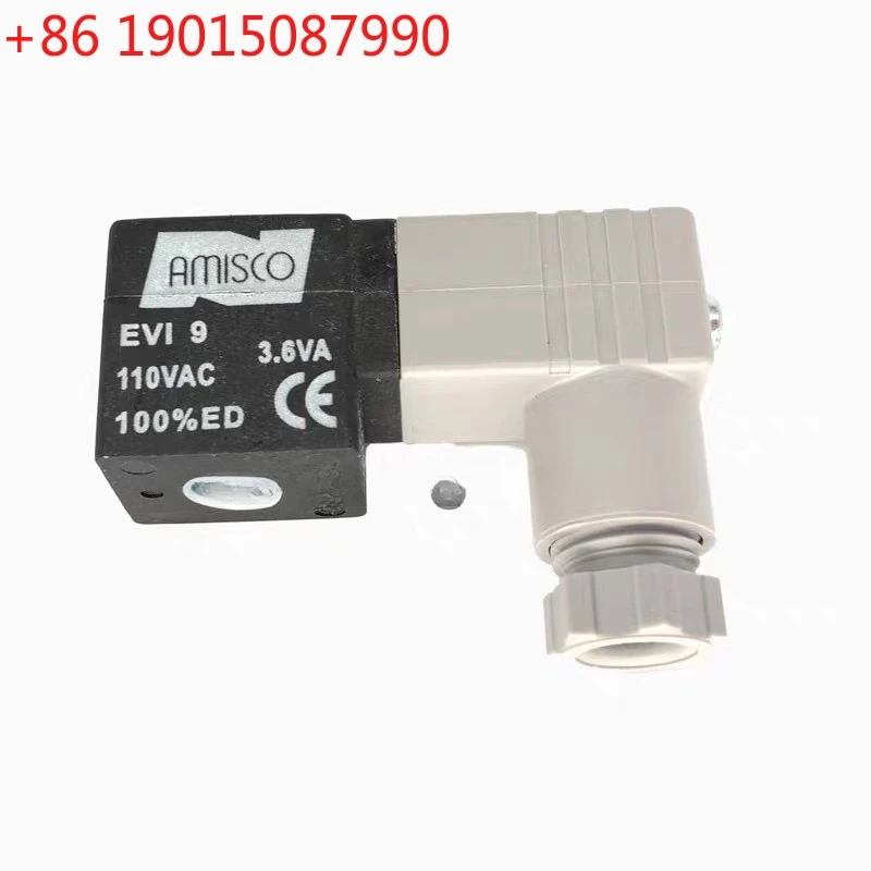 

EVI9 DC24V DC12V AC110V AC220V AMISCO Solenoid Valve Coil EVI 9 Inner Aperture：8MM Height：23.3MM