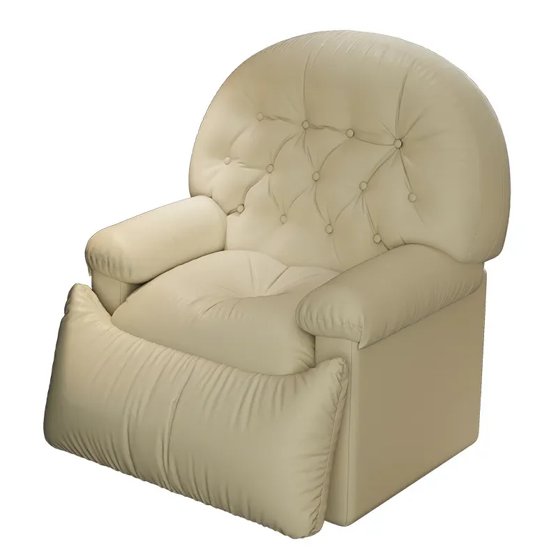 Ergonomic Computer Chair Space Saving Recliner Soft Upholstered Lounge Seat for Home Office Living Room Compact Design