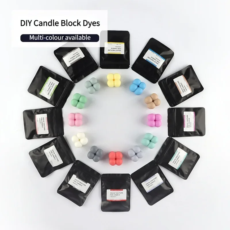 10g Aroma Candle Dye Handmade DIY Colour Mixing Pigment Highly Concentrated Colour Block Solid Block Dye Material