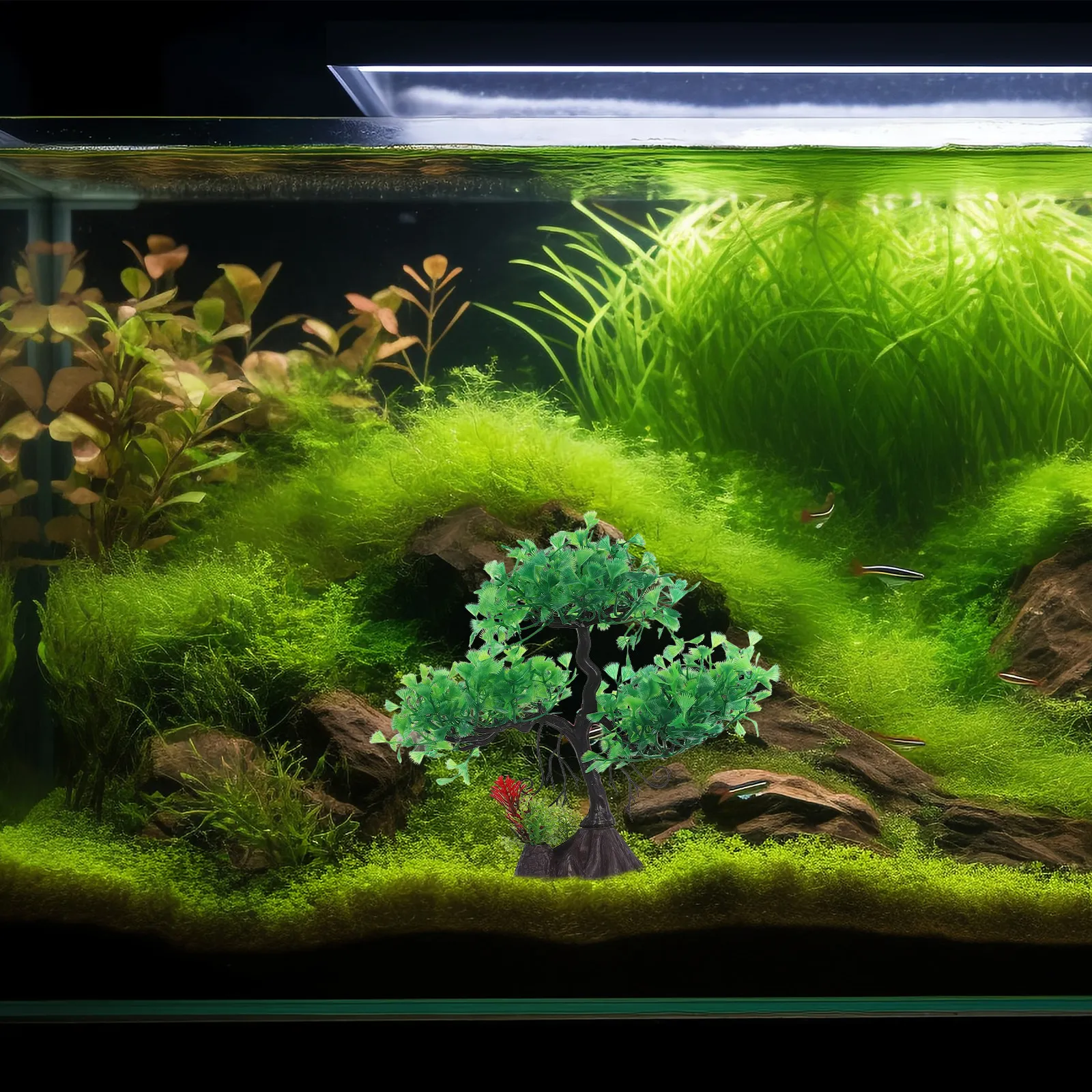 Pohon Bonsai Akuarium Buatan y - Aquarium Planted Tree ulasan dan harga