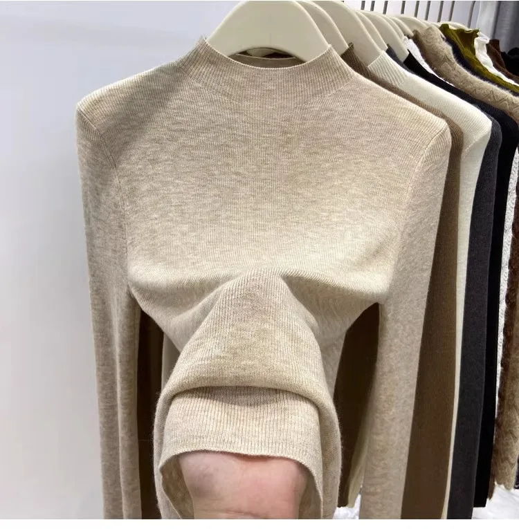Autumn Winter Turtleneck Sweater Women 2026 Solid Slim Pullover Warm Casual Jumpers Korean Fashion Knitwear Base Layer Tops