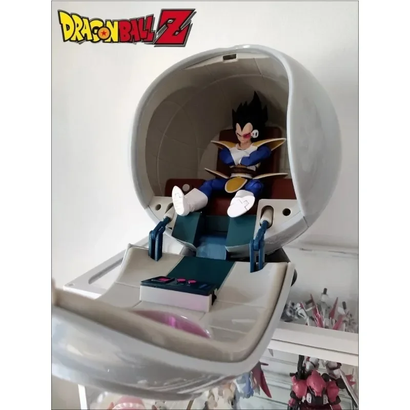 

Anime Figure 18cm Dragon Ball Vegeta Space Capsule Spaceship Luminous Super Saiyan Model Dolls Figurine Decor Collections Toy Gi