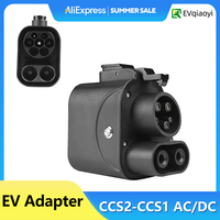 EVqiaoyi CCS2 to CCS1 EV Adapter AC DC Fast Charging Adapter From CCS2 to CCS1 Charger Converter for Electric Vehicle Charger