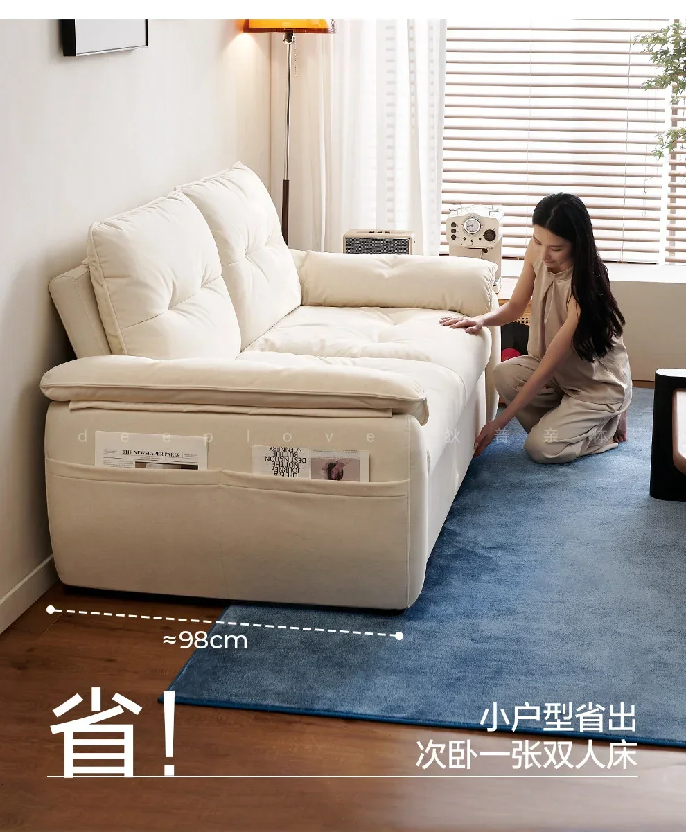 y9.4- removable and washable simple small apartment single double folding dual-purpose study sofa bed