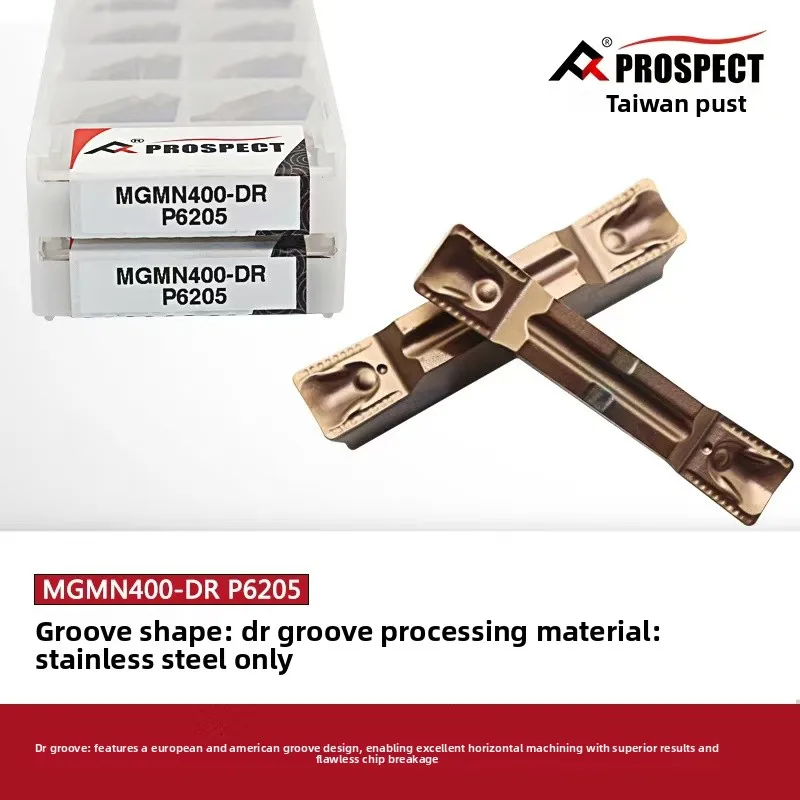 Prospect Grooving & Parting Carbide Insert MGMN200/300/400-DR P908 P5320 P6205 for Stainless Steel Machining Cutting Tool