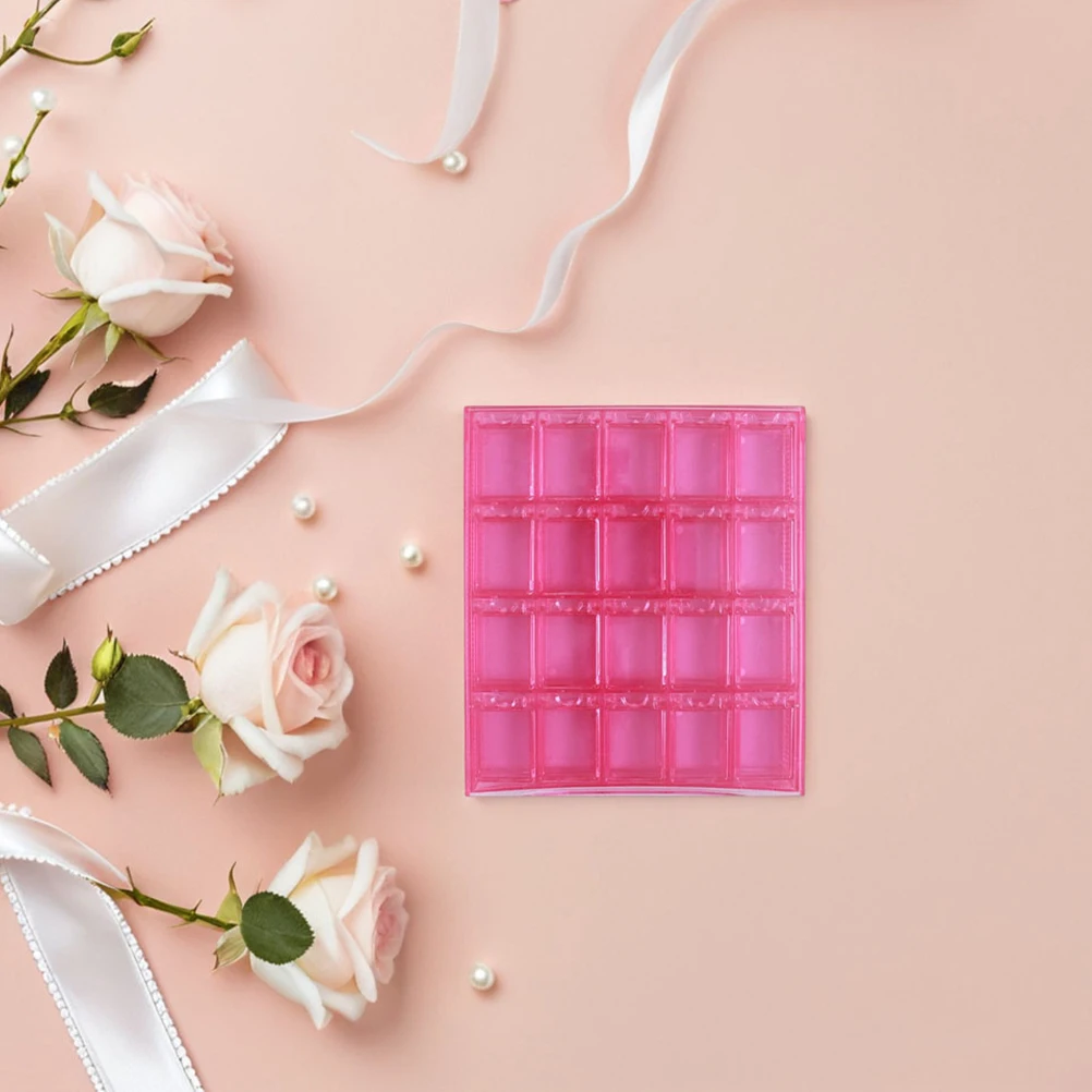 1 Set Divisori rimovibili flip-top trasparenti per unghie in acrilico da 20 griglie per ciondoli per unghie Perline Gemme Organizzatore Piccolo contenitore