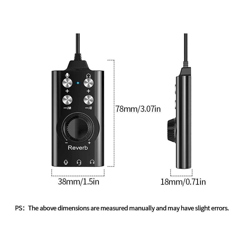 USB 7.1 External Sound Card USB to 3.5mm Audio Adapter USB to Earphone Microphone for Computer Laptop PS4 Sound Card