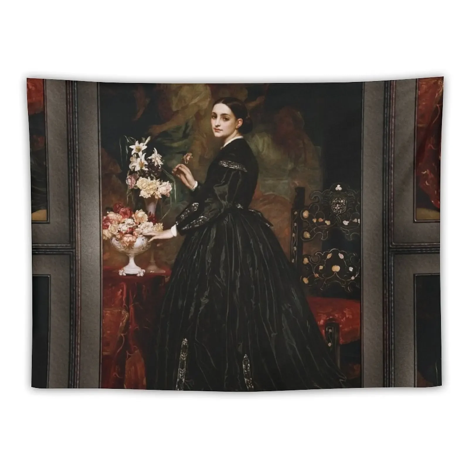 Mrs. James Guthrie by Sir Frederic Lord Leighton Tapestry Aesthetic Home Decor Art Mural Wall Deco Room Design Tapestry