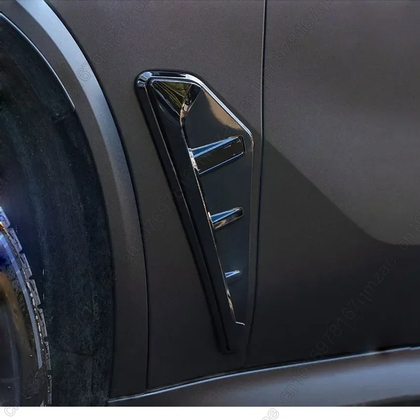 For BMW X5 G05 X5M F95 2019 2020 2021 2022 2pcs Car Side Fender Sticker Shark Gill Air Flow Wing Vent Trim Gloss Black - Image 3