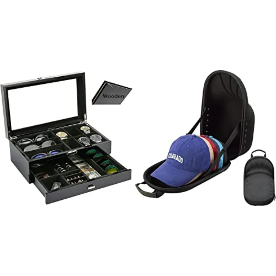 

Мужская шкатулка для драгоценностей с органайзером для шляп, дорожный футляр