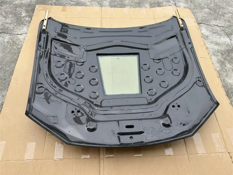 

T Style Carbon Fiber Engine Hood Bonnet for Maserati Levante Transparent Front Hood Cover