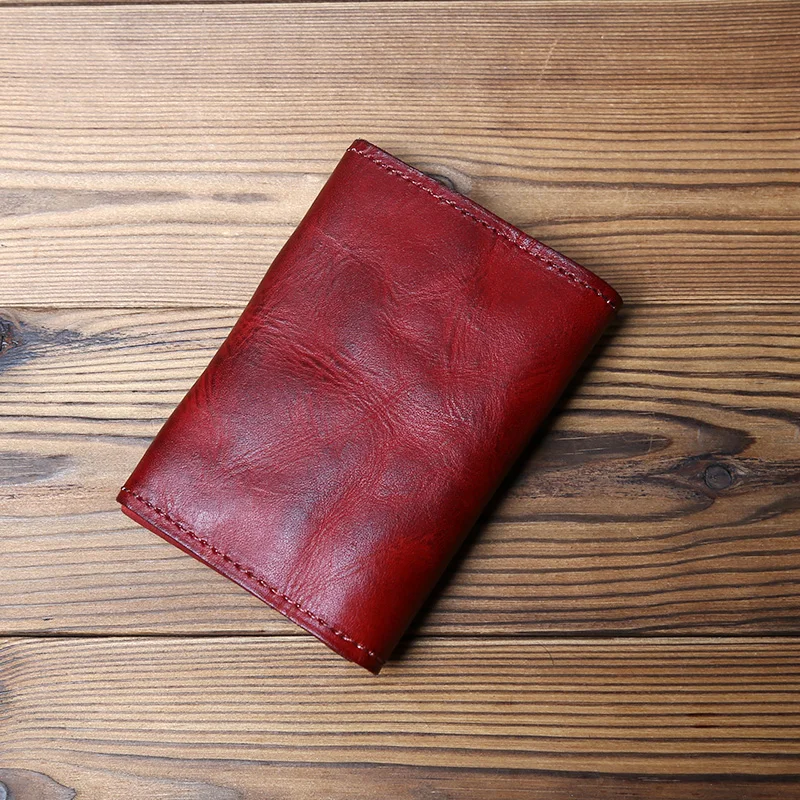 Nzpj Retro Leder Herren Karten paket natürliche Rindsleder Wechsel paket Schlüssel tasche Damen Bankkarte Pack Führerschein paket – Detail 18
