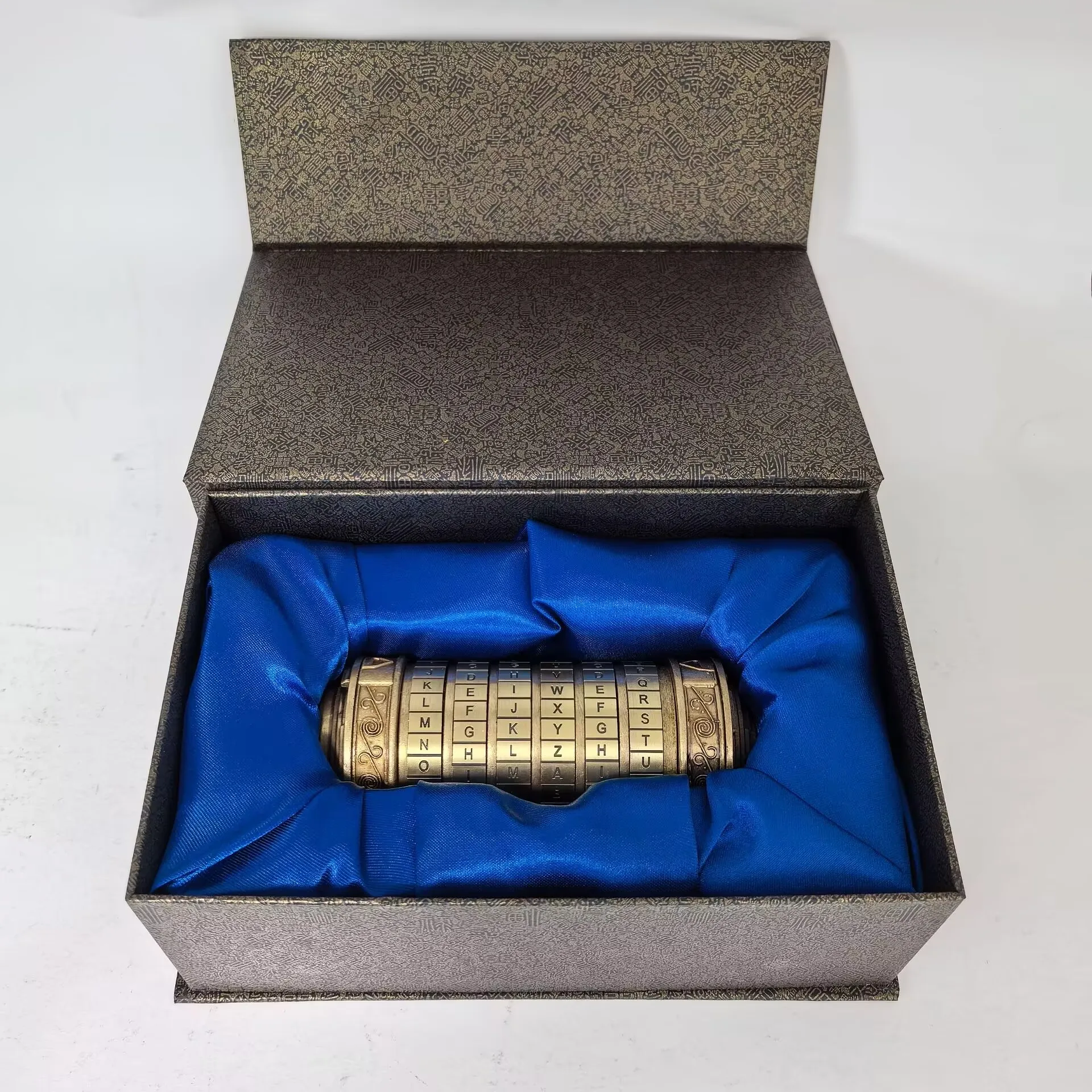 

Lockable Da Vinci Code Tube Box Vintage Creative Storage Organizer Surprise Gift Holiday Anniversary Birthday Valentine's Day