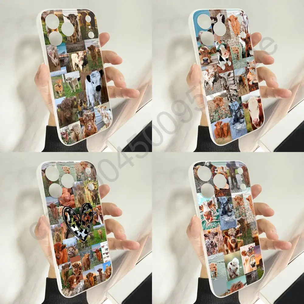 

Lovely Highland Cow Baby Phone Case For iPhone 11,16,15,14,13,17,12,Plus,E,Air,Mini,Pro,Max Magnetic Magsafe Soft Cover