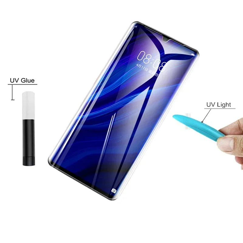 1-5PCS UV Glue for Curved Screen Phone Screen Protector Tempered Glass Cover Glue UV Liquid UV Lamp Light for Mobile Phone