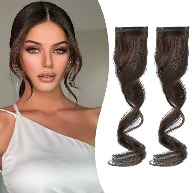 bangs hairpin 2-piece side bangs clip style tassel bangs long mirror legs combined into dragon beard bangs hair extensions