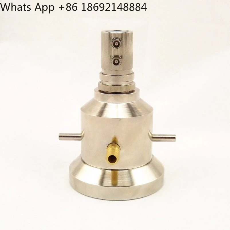 Sonic flaw detector, dual crystal water-filled probe 2.5P20F10 2.5MHz longitudinal wave focusing, with water jacket
