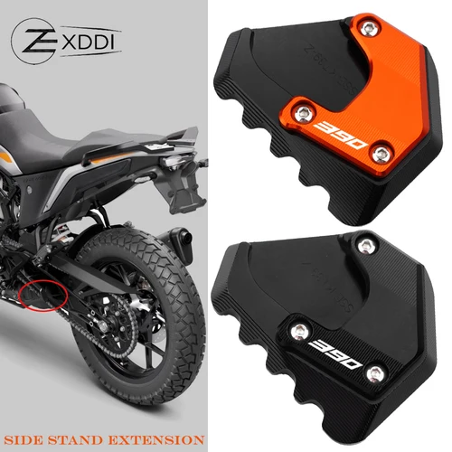 Para KTM 390 ADVENTURE 390 ADV 390ADVENTURE 2020-2024 2025 2026 CNC soporte de motocicleta soporte lateral extensión Pad placa ampliadora