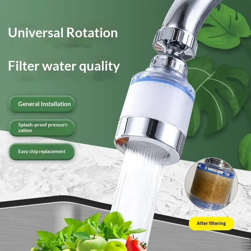 【HG】360 Rotating Water Purifier Filter Tap Universal For Kitchen Bathroom Shower Household Filter PP Cotton High Density