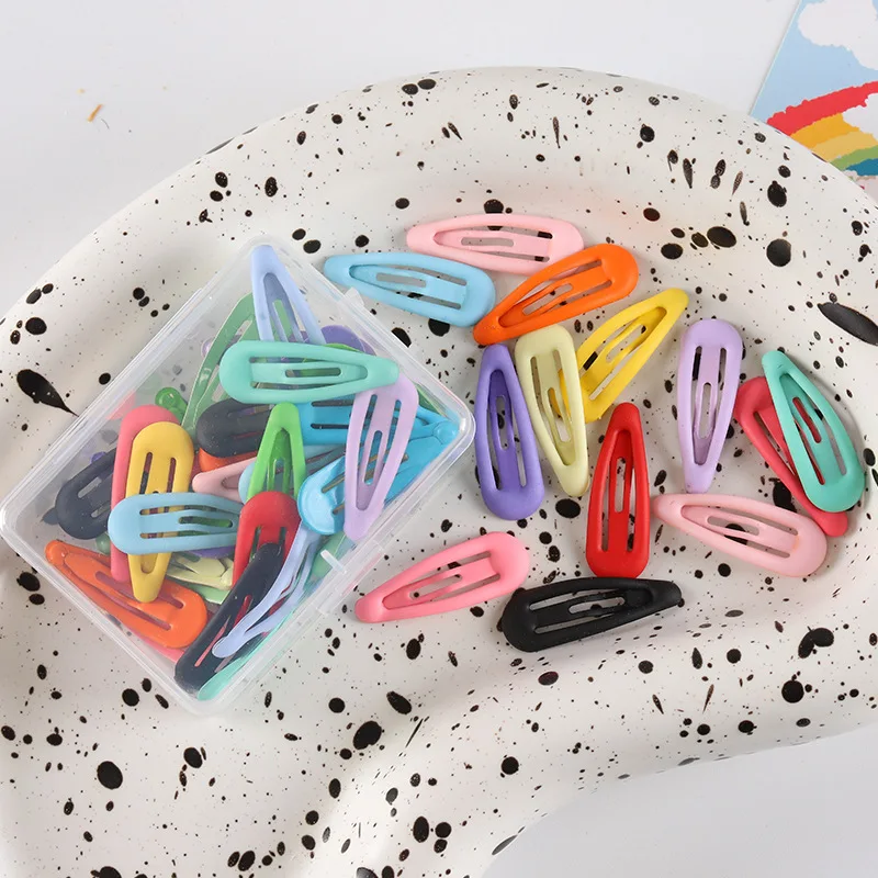 30Pcs/Lot Girls Hair Accessories Cute Candy Color Hairpin Baby Pet Headdress Mini 3cm Hair Clip New Children Head Side Barrettes