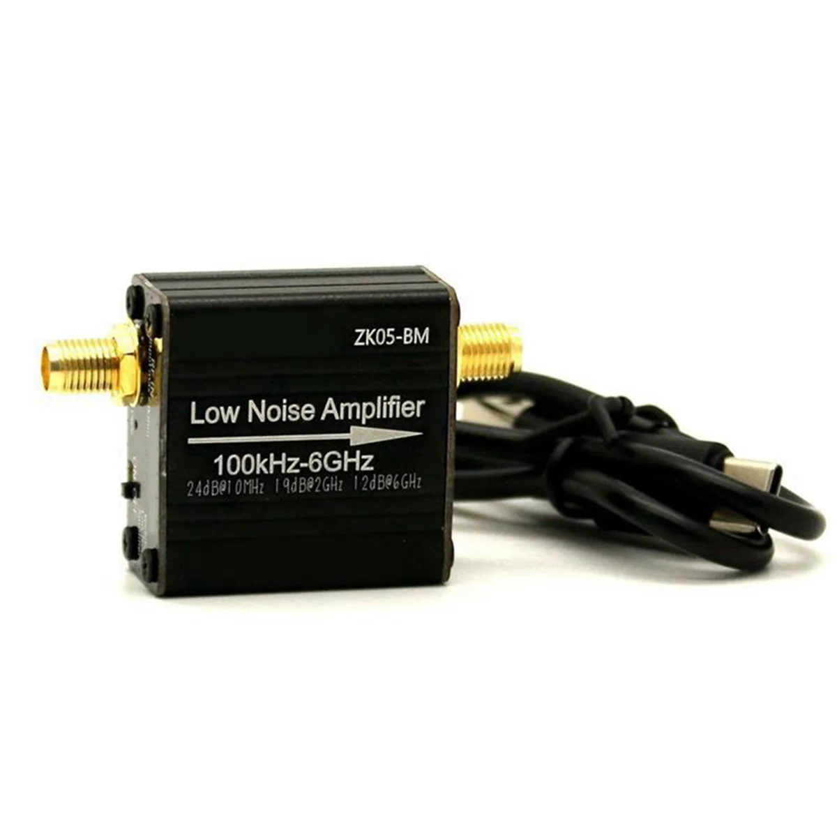 LNA RF Power Preamplifier Module 100KHz-6GHz/10GHz 20dB High Gain LNA Low Noise Amplifier ZK05-BM