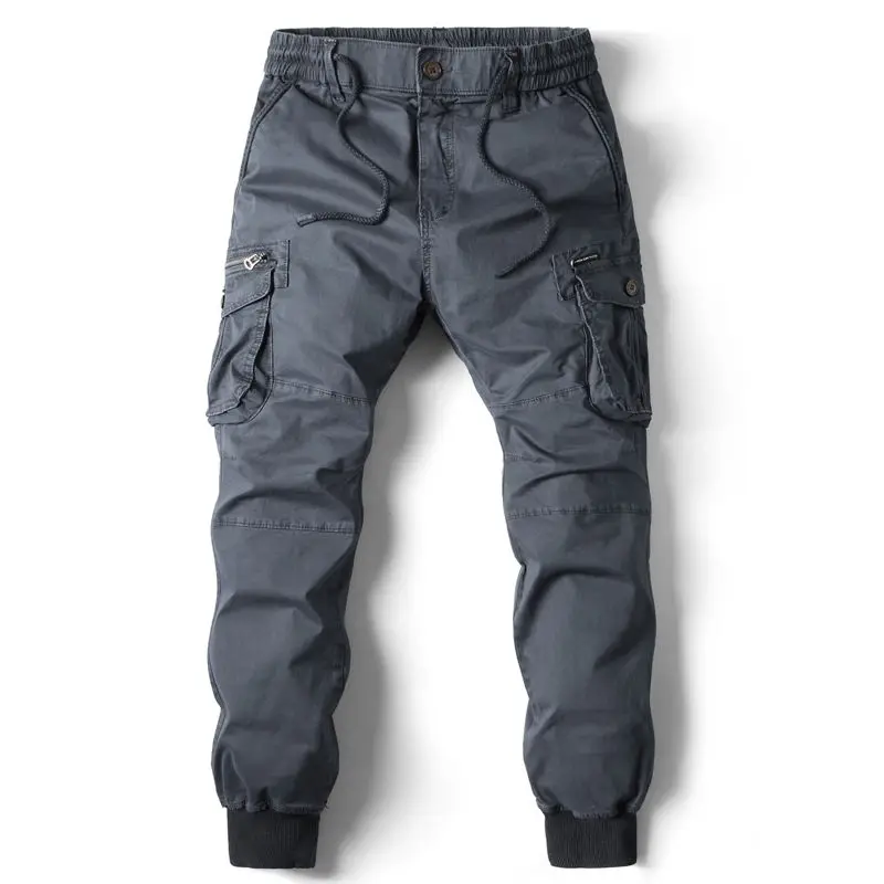 Pantalon Cargo en Coton pour Homme, Jogging, Décontracté, Book ine Longueur, Style Militaire, Streetwear, Survêtement de Travail, Taille FjPlus