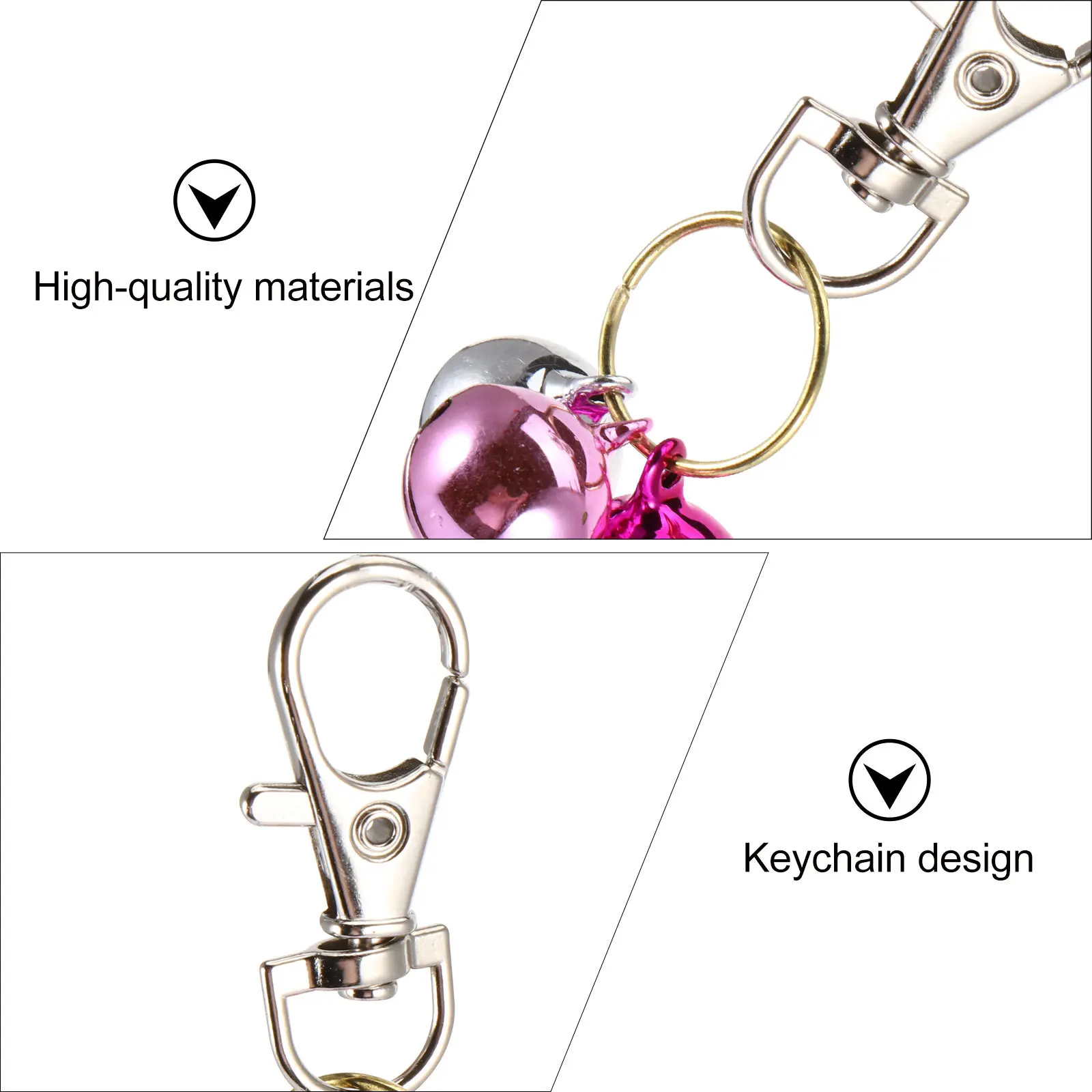 

4Pcs Cat Bell Training Charms Pet Collar Bells Small Dog Cat Pendant Keychain Stylish Training Accessories Pet Collar Bells
