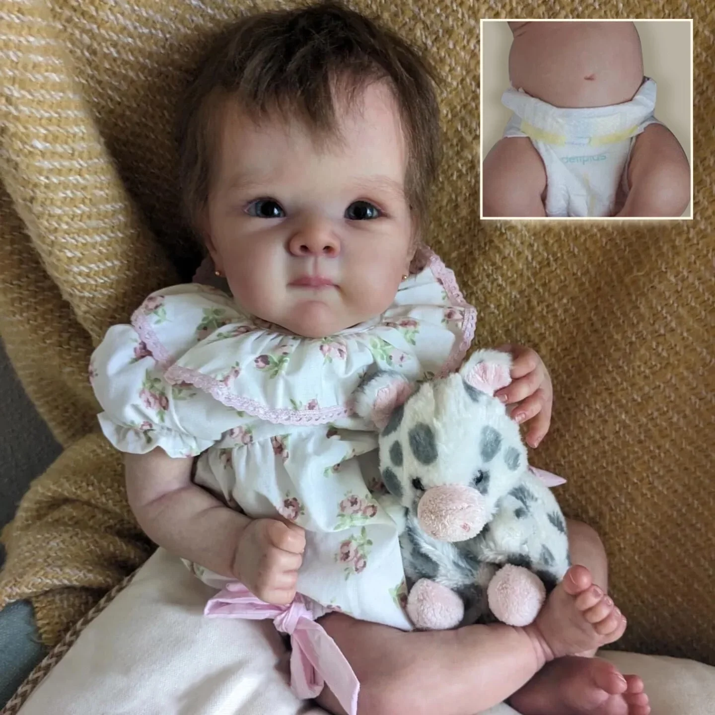 Npk 18 Zoll Neugeborenen Baby Ganzkörper Vinyl Bettie lebensechte Baby mehrere Schichten malen 3D-Haut mit sichtbaren Adern