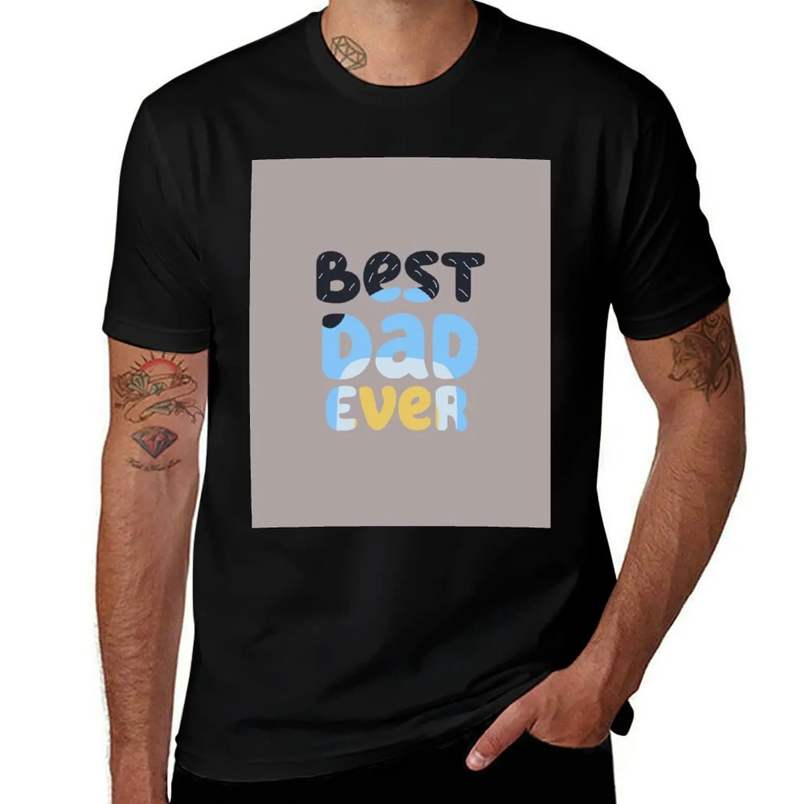 Best Dad Ever Bandit T-Shirt cotton t-shirt plain for man package T-Shirt