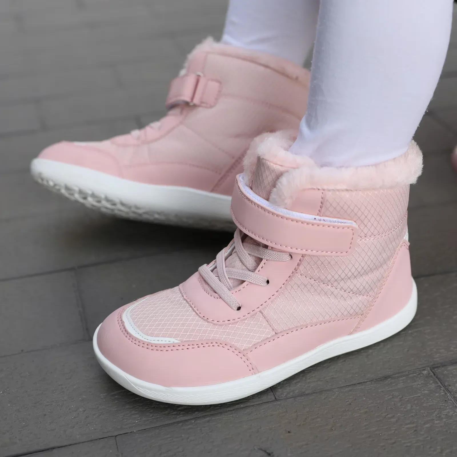 

2024 Kids Barefoot Snow Boots Winter Warm Boots for Girls Outdoor Walking Non-slip Children's Shoes Girls' Boy Shoes Sneakers