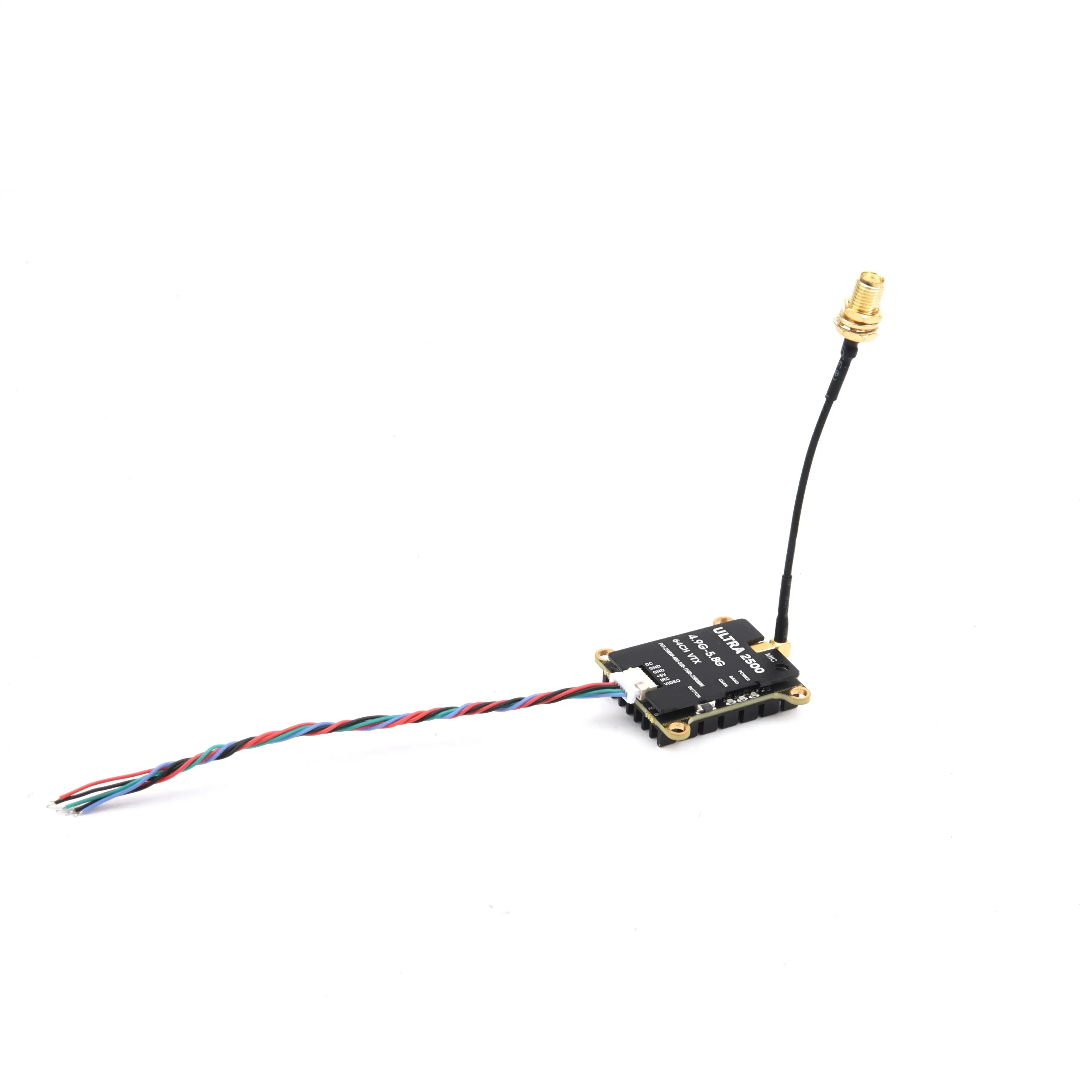 Ultra 1w6 4.9g-5.8ghz 64ch 1600mw 1.6w / 2.5w ajustável fpv vtx 7-36v transmissor para rc fpv drone quadro de longo alcance quadcopter