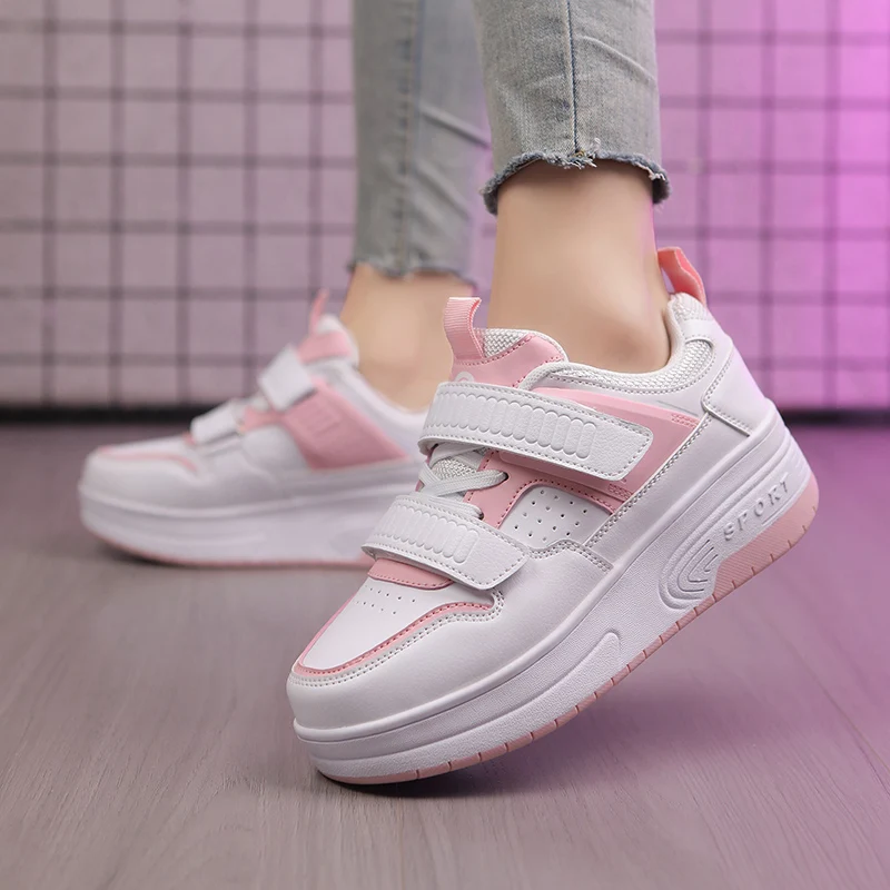 Удобные зимние каблуки для девочек 2025 года. Новинка: Невидимые автоматически выдвижные износостойкие прогулочные туфли.