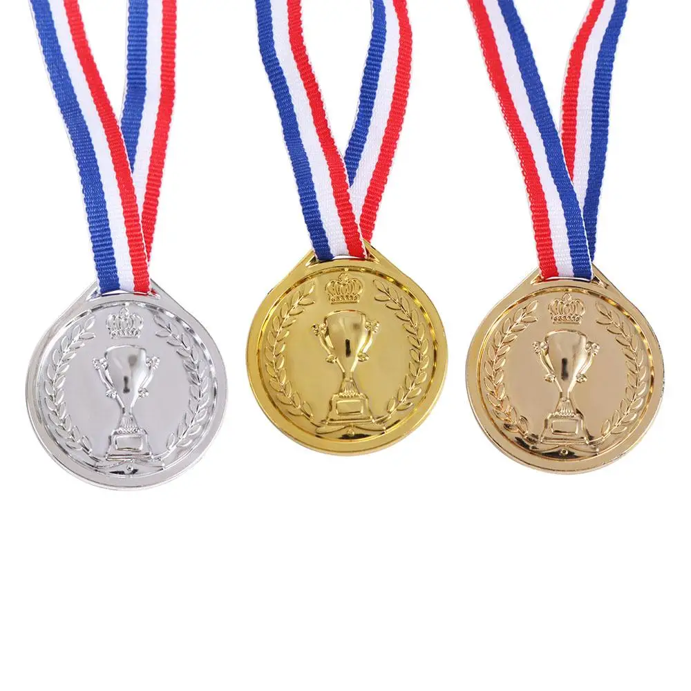 Winner Reward Gold Silver Bronze Medals Sports Game Swimming Children's Award Medals Running Dancing Plastic Competition Prizes