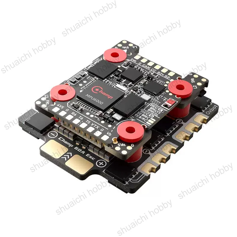 1Set FPV Racing Drone 3-8S FC&ESC Stack 60A 4-in-1 Speed Regulator Support BetaFlight Flight Controller Firmware Dual BEC Module