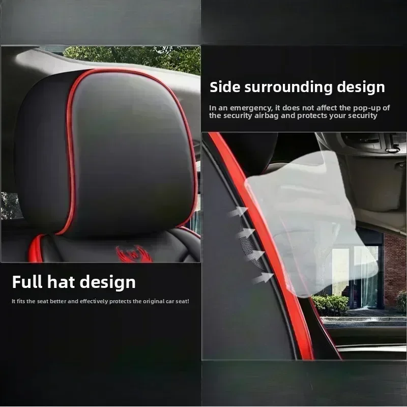 FÜR AUDI Autositzbezüge, kompletter Satz 5-Sitzer-Vorder- und Rücksitzbezüge, wasserdichtes Kunstleder, verschleißfest