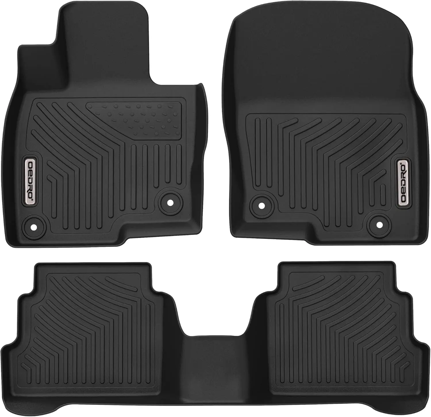 

All-Weather Floor Mats Fit for 2017-2024 Mazda CX-5, Unique Black TPE Includes 1st and 2nd Row: Front, Rear, Full Set Liners