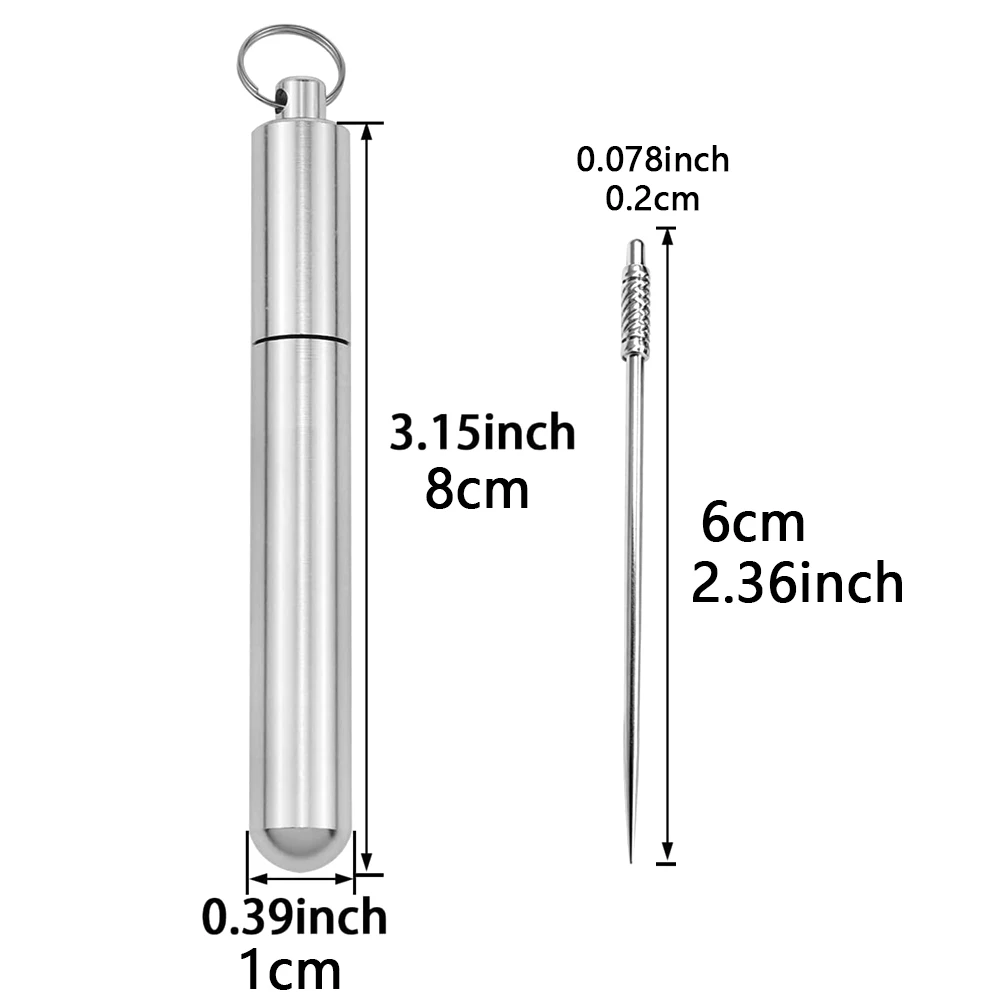 Stainless Steel Toothpicks Small Portable Toothpicks Travel Pocket Toothpicks Reusable Metal Toothpicks Fruit Picks