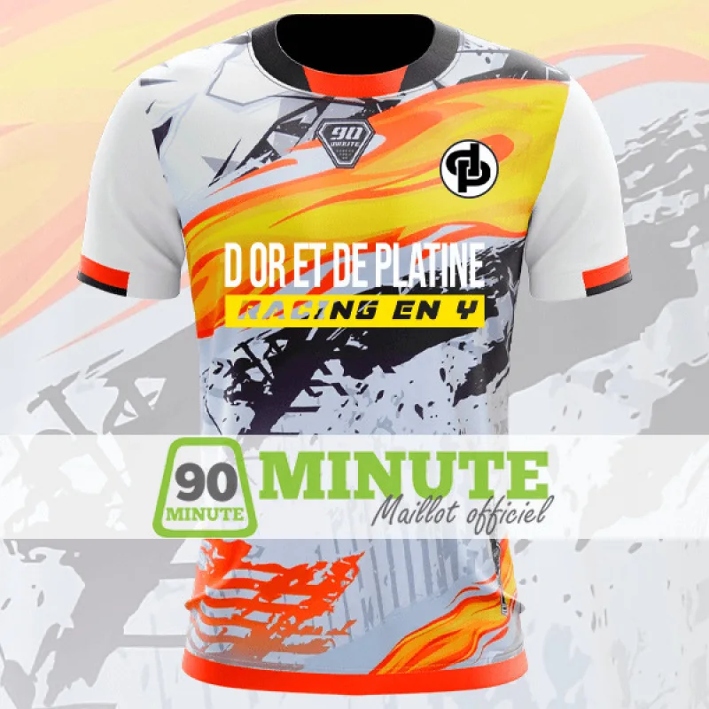 T-shirt imprimé 3D pour homme MM8, style streetwear, séchage rapide, respirant, pour enfants, col rond, manches courtes, 90 minutes