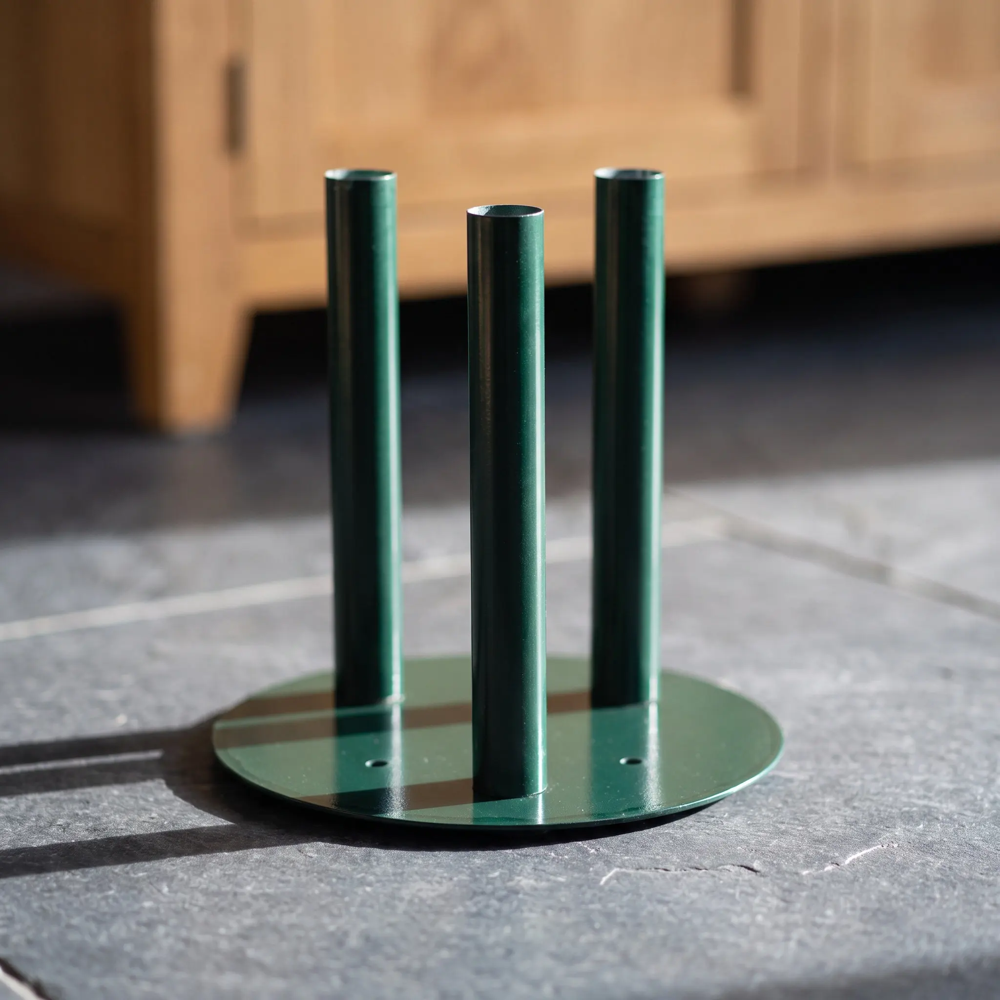 Detachable Green Floral Pillar Stand Base Heavy Duty Round Metal Plate Stable Wedding Party Event Flower Centerpiece Support